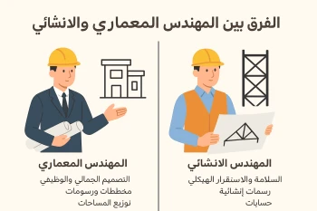 الفرق بين المهندس المعماري والإنشائي