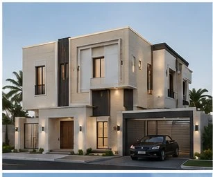 رخصة بناء سكني فيلا سكنية عصرية · المساحة 600م² · رقم المشروع